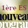 nouveau programme 1ES